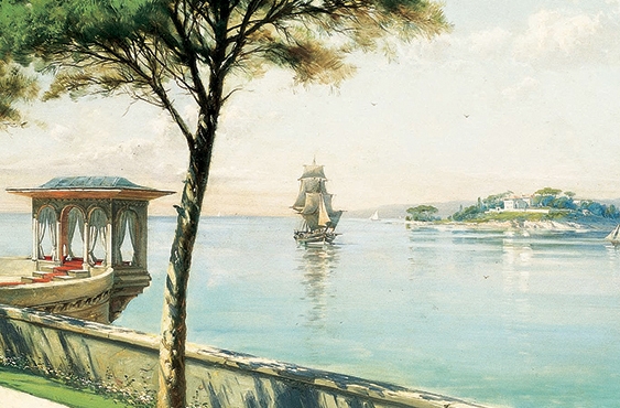 Landscape, 1899, 60x131 cm, oil on canvas, Galip Tomaç Collection